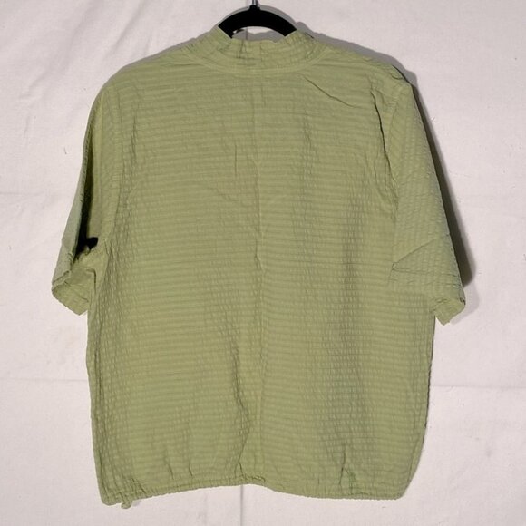 Vintage EzzeWear Green 1/4 Zip Top S - Picture 13 of 14